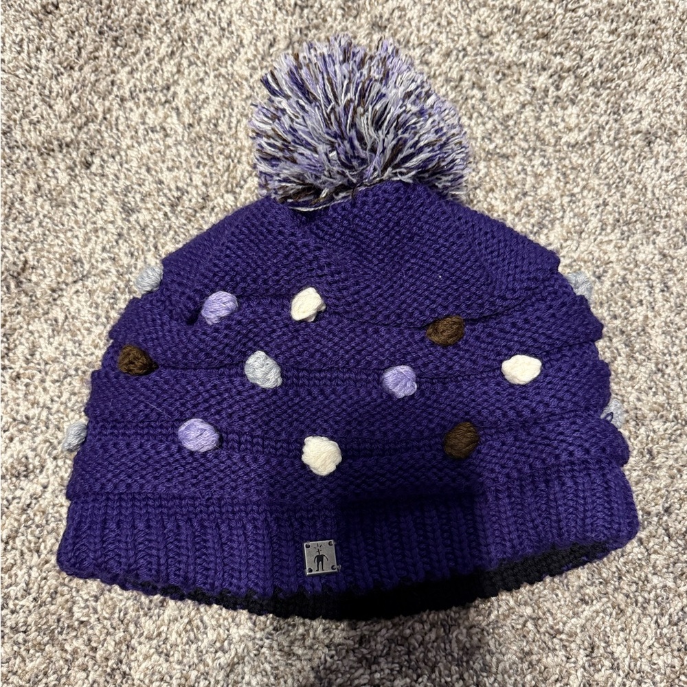 Smartwool pom beanie hat purple